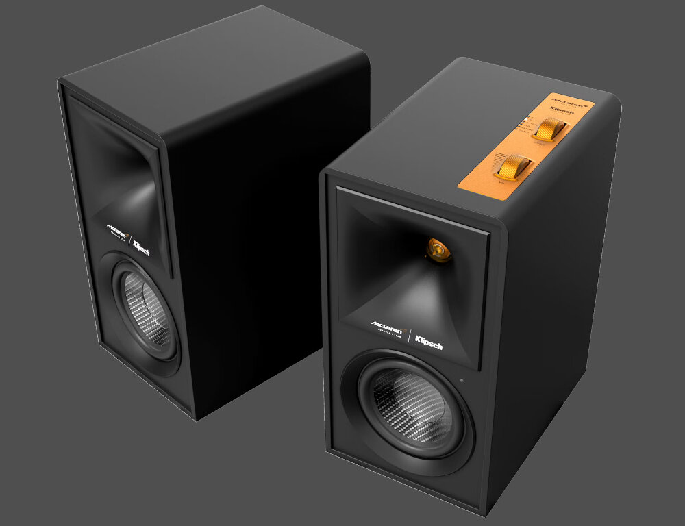 Kolumny głośnikowe KLIPSCH The Fives McLaren Edition Czarny (2 szt.) głośniki membrana technologie połączenia dźwięk jakość wytrzymała stylowa obudowa 