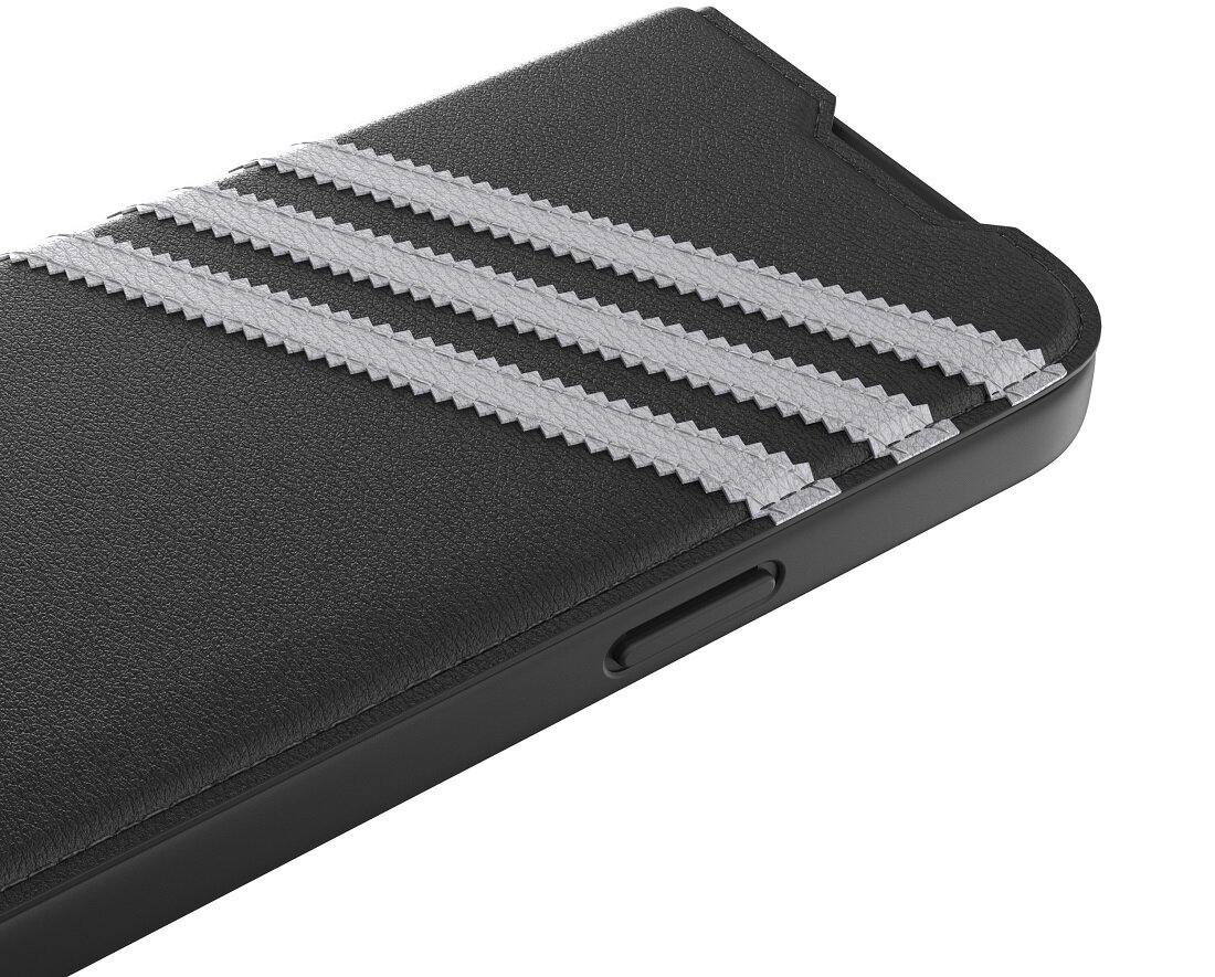 ETUI ADIDAS SNAP CASE BOOKLET DO IPHONE 14 PRO CZARNE sztywne plecy dopasowanie