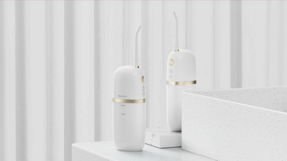 Irygator SHONA S200 Pro Turkusowy napełnianie zbiornika kabel do ładowania USB-C łatwe wygodne użytkowanie codzienna pielęgnacja
