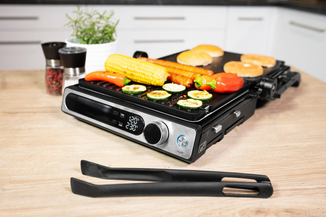 Grill elektryczny CONCEPT GE3500 nie wydziela dymu ani zapachu mozliwosc grillowania z obu stron jednoczesnie regulacja temperatury