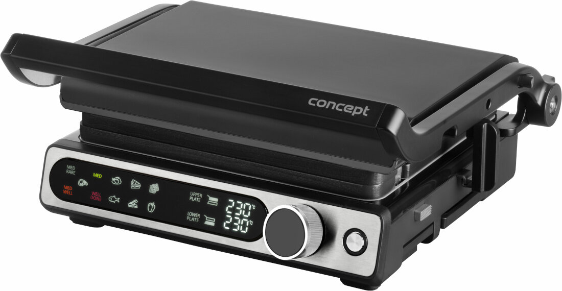 Grill elektryczny CONCEPT GE3500 automatyczne ustawienie czas temperatura wyswietlacz