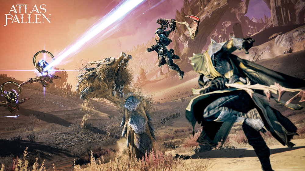 Atlas Fallen Gra pył popiół pancerz przedsprzedaż pancerz skórki rękawicy kamienie esencji ludzkość