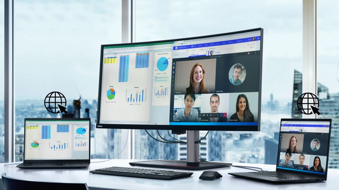 Monitor LENOVO ThinkVision P34W-20 - 3440 x 1440 px 99% sRGB i 98% DCI-P3