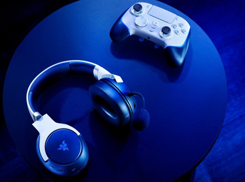 Słuchawki RAZER Kaira Pro HyperSpeed (PlayStation Licensed) design konstrukcja dźwięk bezprzewodowa łączność mikrofon dopasowanie sterowanie