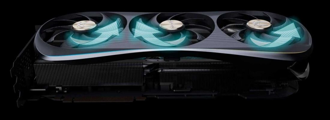 Karta graficzna ZOTAC Gaming GeForce RTX 4070 Ti AMP Airo 12GB  - Przeciwbieżny wentylator 