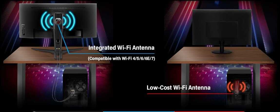 Monitor ASROCK Phantom Gaming PG34WQ15R3A - Wi-Fi