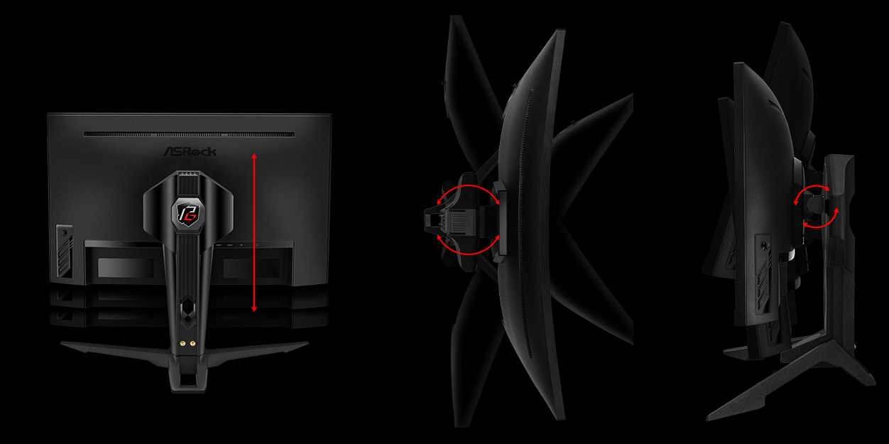 Monitor ASROCK Phantom Gaming PG27Q15R2A - ergonomiczna podstawka