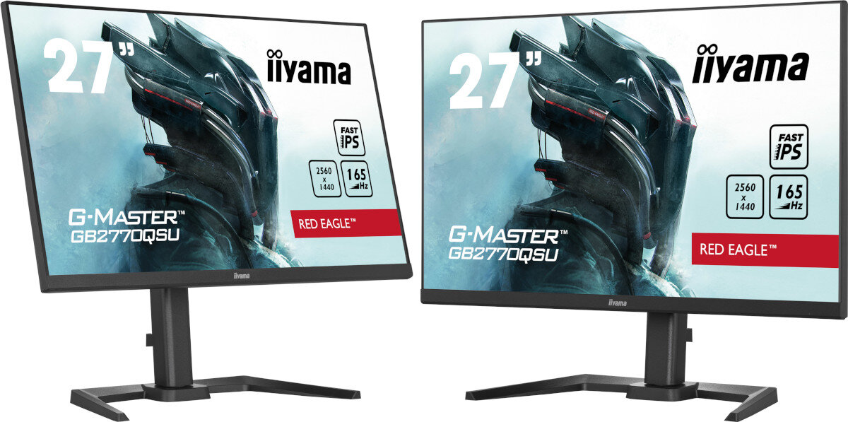Monitor IIYAMA G-Master GB2770QSU-B5 regulacja pochylenie obrót konstrukcja