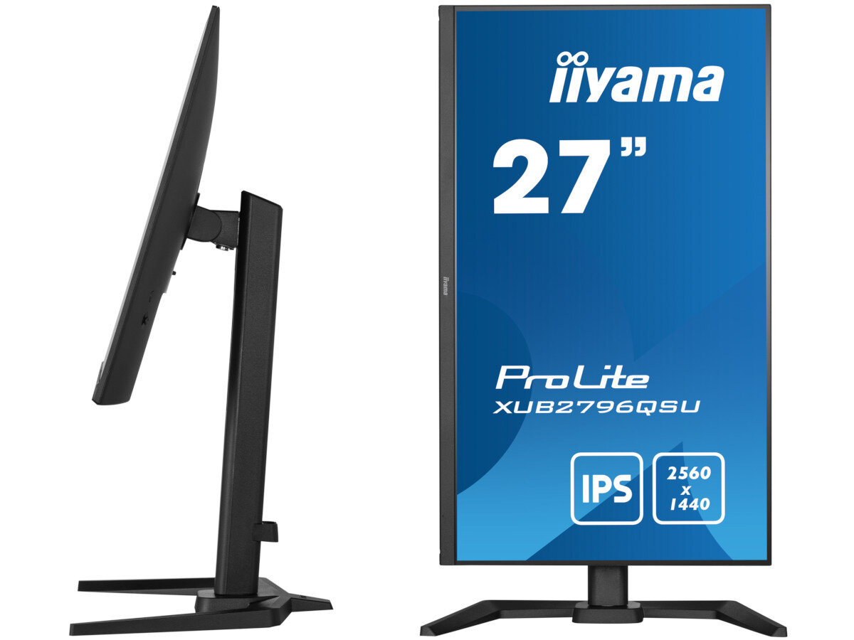 Monitor IIYAMA ProLite XUB2796QSU-B5 montaż VESA regulacja pochylenie obrót