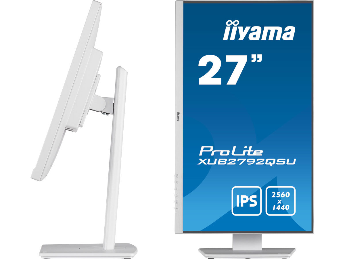 Monitor IIYAMA ProLite XUB2792QSU-W5 montaż VESA kąty widzenia regulacja pochylenie obrót