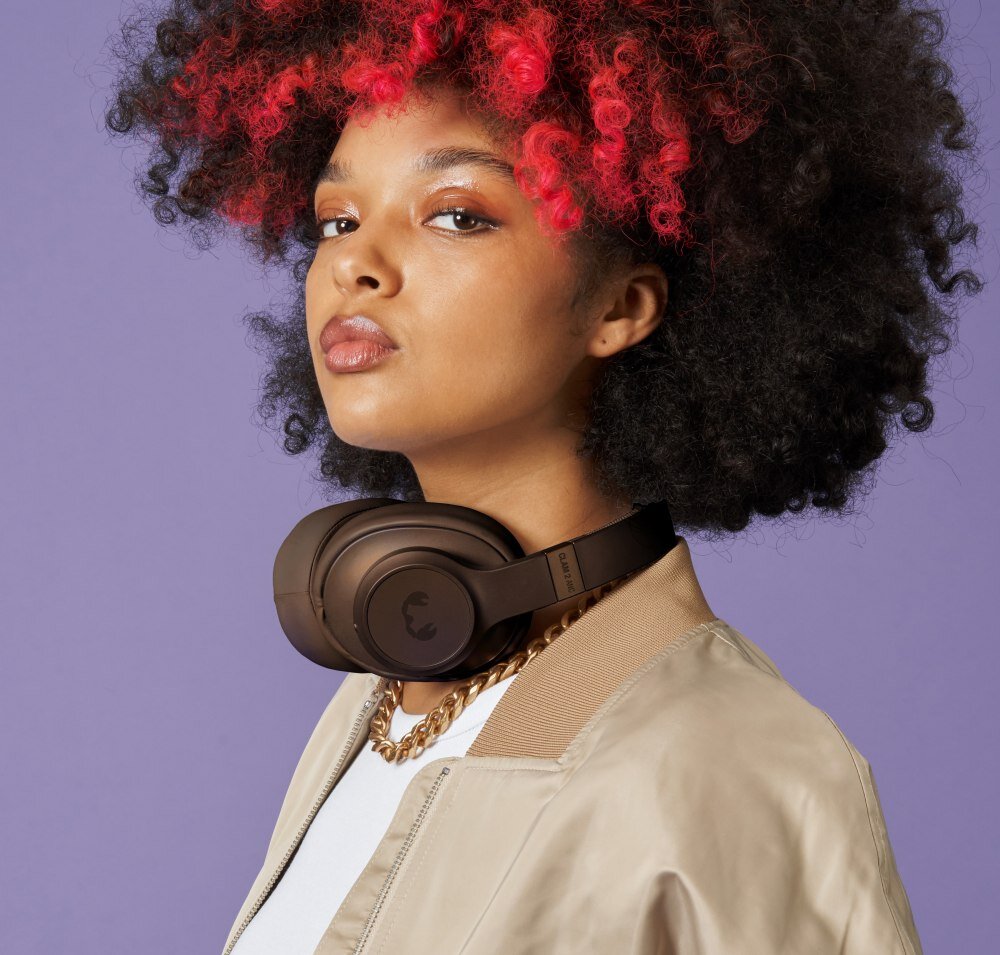 Słuchawki nauszne FRESH N REBEL Clam 2 ANC brak przewodów konstrukcja czas odtwarzania komfort dopasowanie  obracanie składanie zestaw