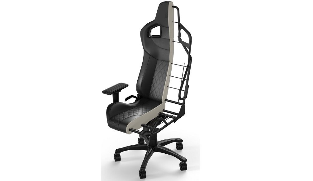 Fotel CORSAIR Eleganckie wykończenie wygodny komfort użytkowania wymiary regulacja Ergonomiczny design dla graczy do pracy do biura wysoka jakość Stylowy Siedzisko oparcie podłokietniki trwały
