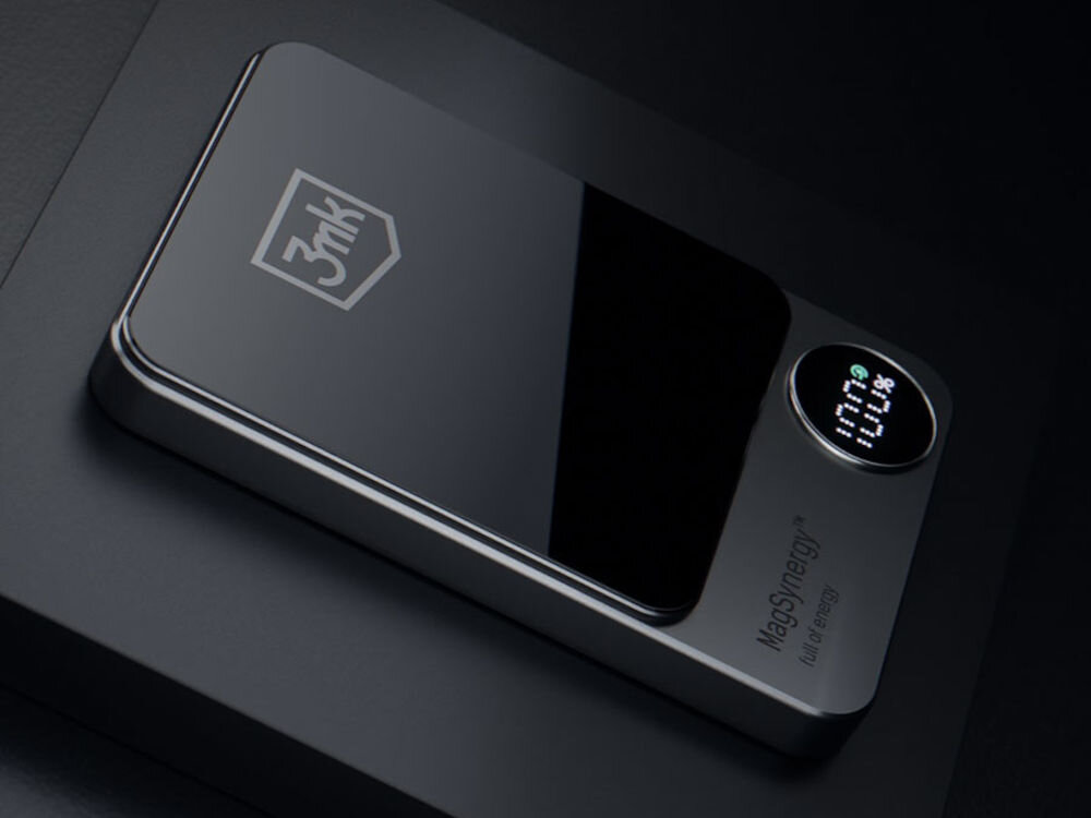 Powerbank 3MK MagSynergy 10000mAh Czarny moc 15 w qi