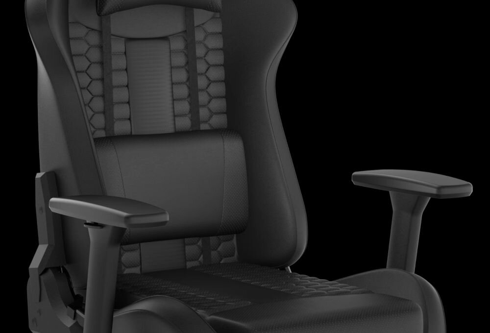 Fotel CORSAIR TC100 Relaxed Leatherette Czarny szerokie siedziesko punkty kontaktu