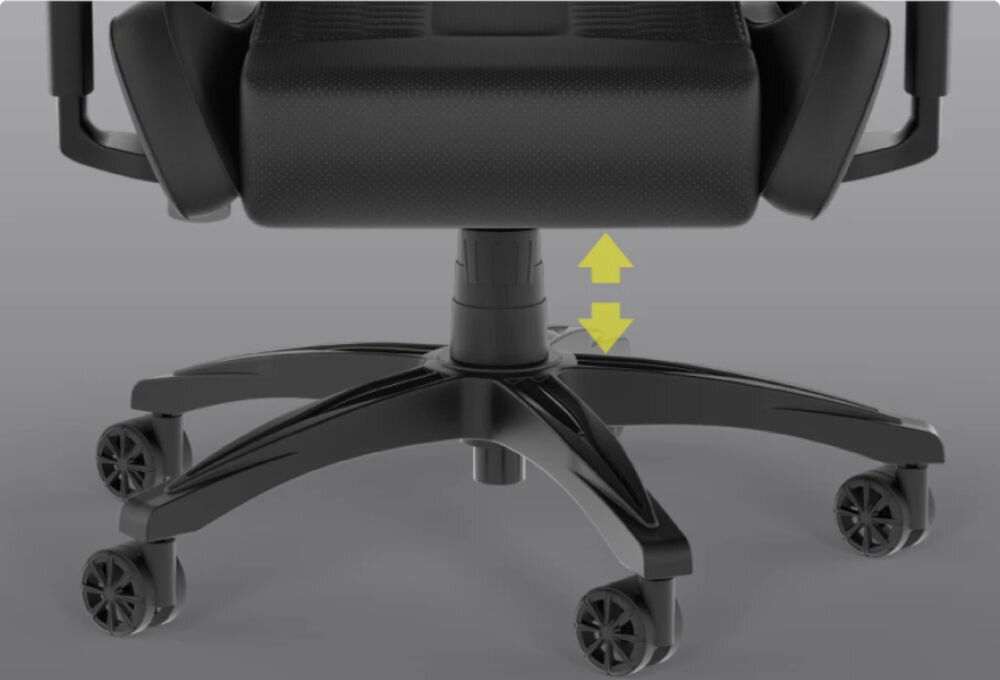 Fotel CORSAIR TC100 Relaxed Leatherette Czarny regulacja wysokości 100 mm podnośnik pneumatyczny
