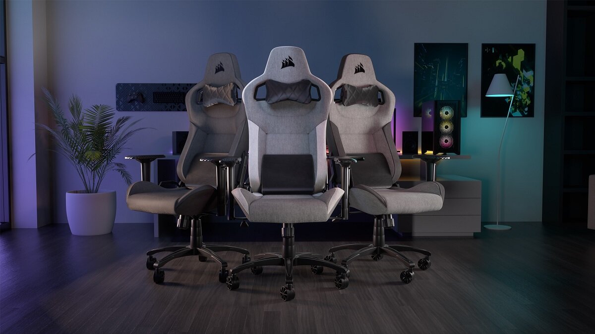 Fotel CORSAIR Eleganckie wykończenie wygodny komfort użytkowania wymiary regulacja Ergonomiczny design dla graczy do pracy do biura wysoka jakość Stylowy Siedzisko oparcie podłokietniki trwały