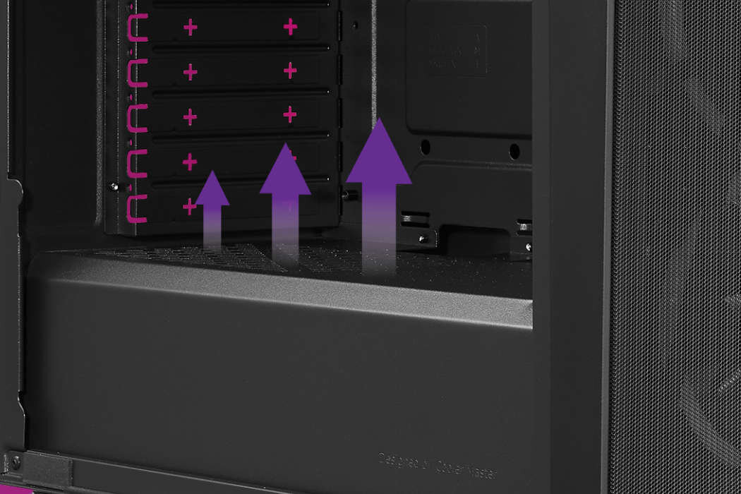 Obudowa COOLER MASTER CMP 510 Filtry montaż aranżowania kabli panel