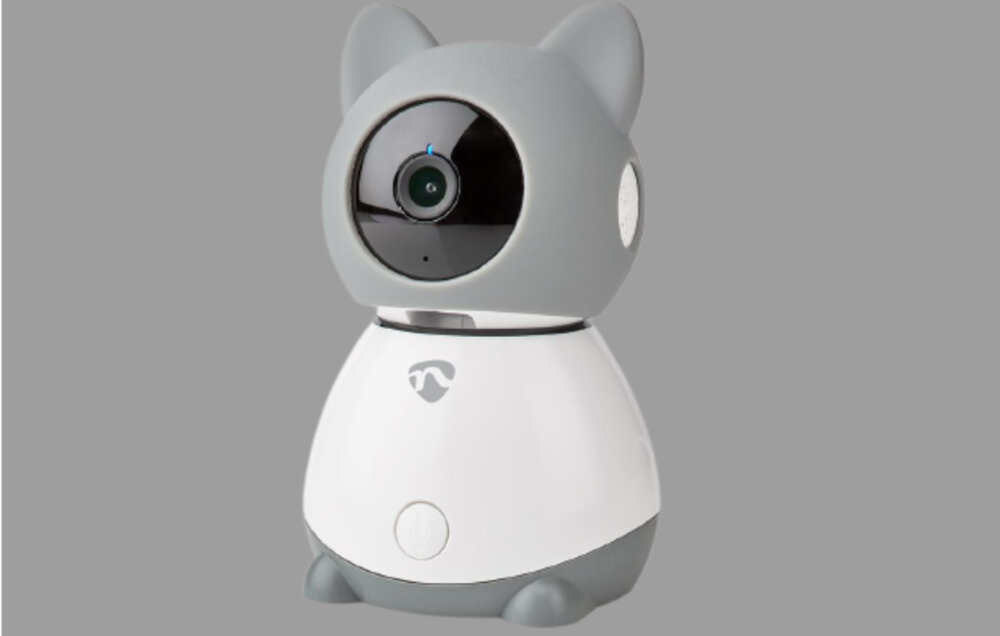 Niania elektroniczna NEDIS WIFICI30CGY kolysanka aplikaacja wbudowany mikrofon komunikacja dwukierunkowa