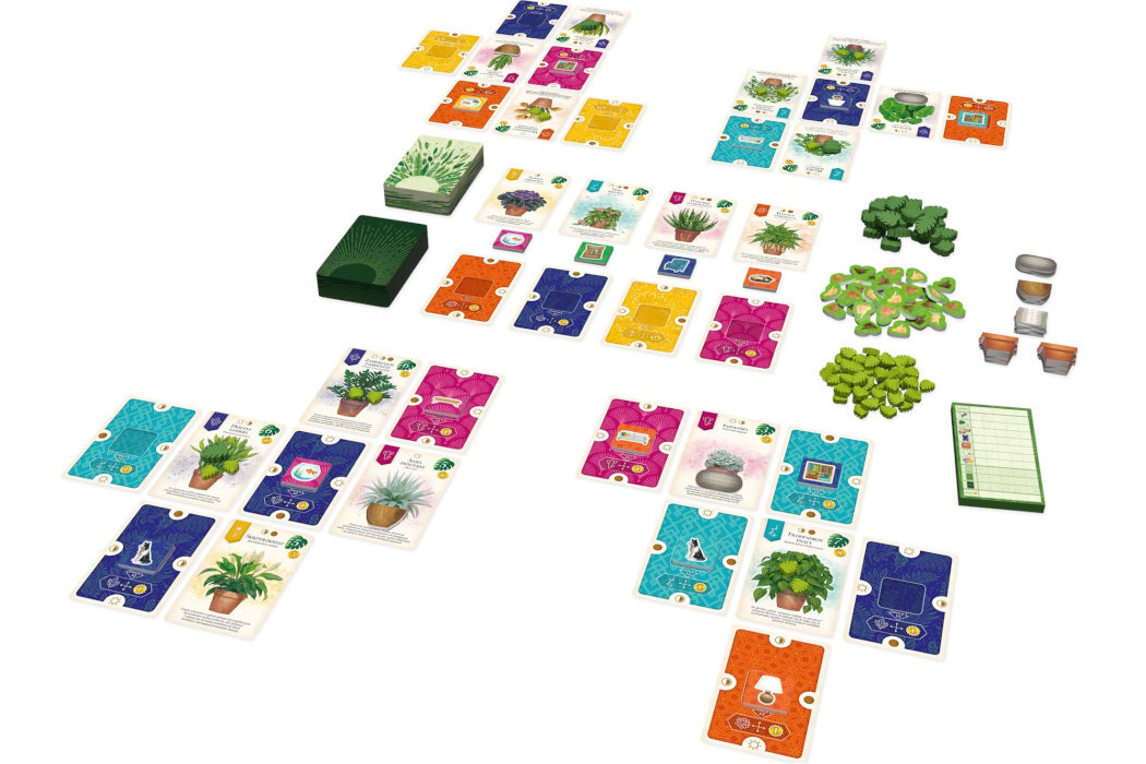 Gra karciana LUCKY DUCK GAMES Doniczki rośliny zabawa przestrzenna łamigłówka żetonu rodzina układanka