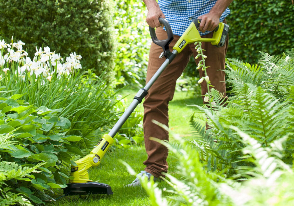 Zestaw elektronarzędzi RYOBI ONE+ RLT1832CD3HSpodwojny uchwyt ergonomiczna frma dobre wywazenie regulowany uchwyt