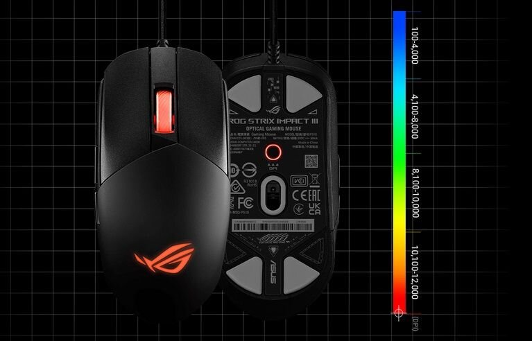 Mysz ASUS ROG Strix Impact III - Szybka zmiana czułości