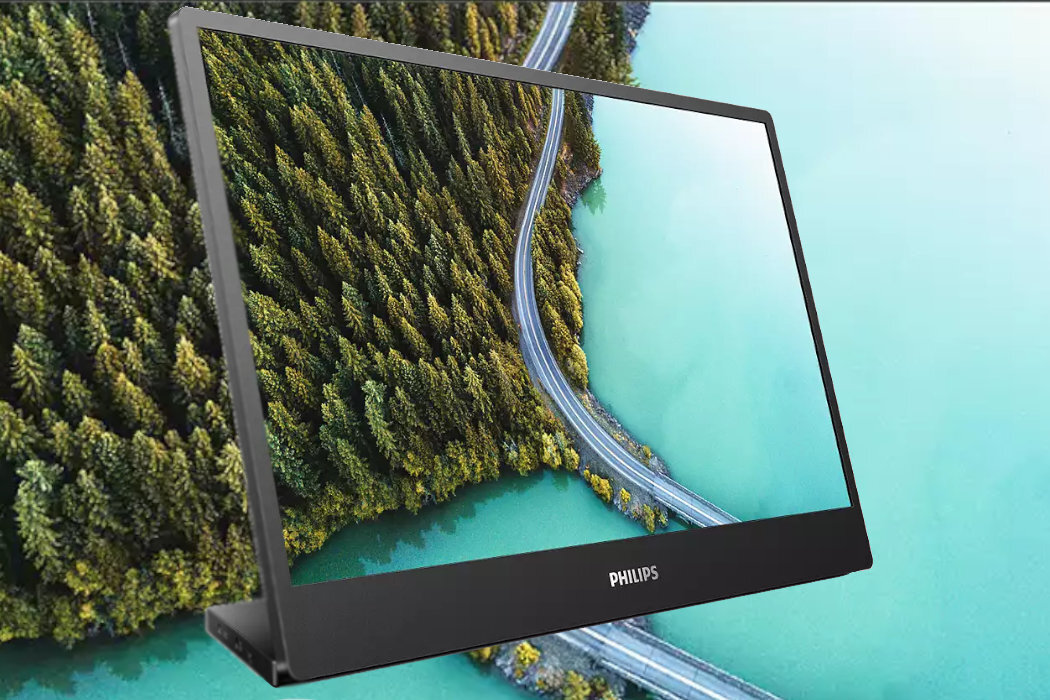 Monitor PHILIPS 16B1P3302D  biuro dom wygoda mobilność podstawka dotykowy wyposażenie