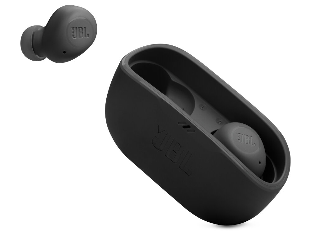 Słuchawki dokanałowe JBL Wave Buds konstrukcja brzmienie technologia bezprzewodowa komunikacja wyposażenie JBL czas pracy etui ładujące
