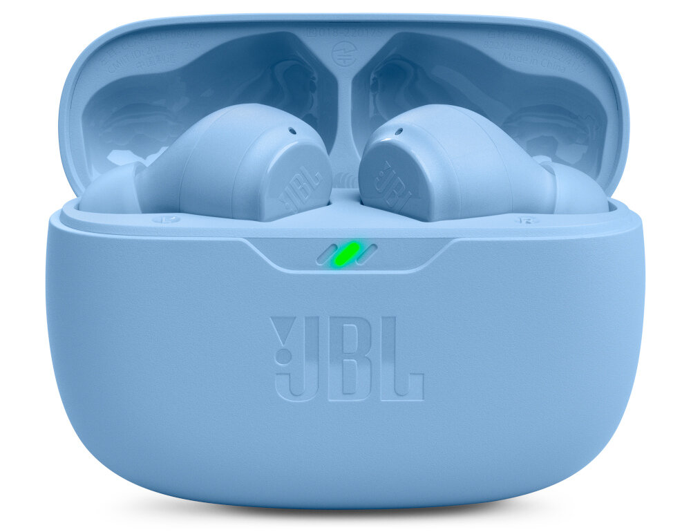 Słuchawki dokanałowe JBL Wave Beam konstrukcja brzmienie technologia bezprzewodowa komunikacja wyposażenie JBL czas pracy etui ładujące