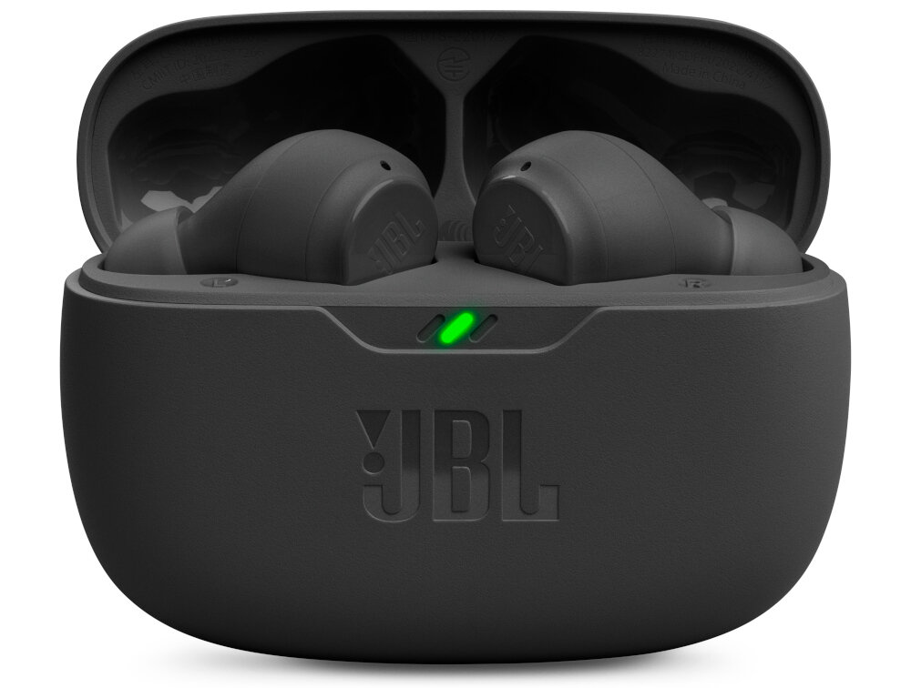 Słuchawki dokanałowe JBL Wave Beam konstrukcja brzmienie technologia bezprzewodowa komunikacja wyposażenie JBL czas pracy etui ładujące
