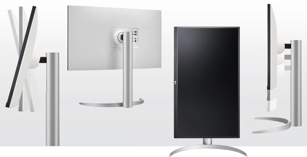 Monitor LG 27UP85NP-W 27 3840x2160px IPS ergonomia regulacja położenie obrót