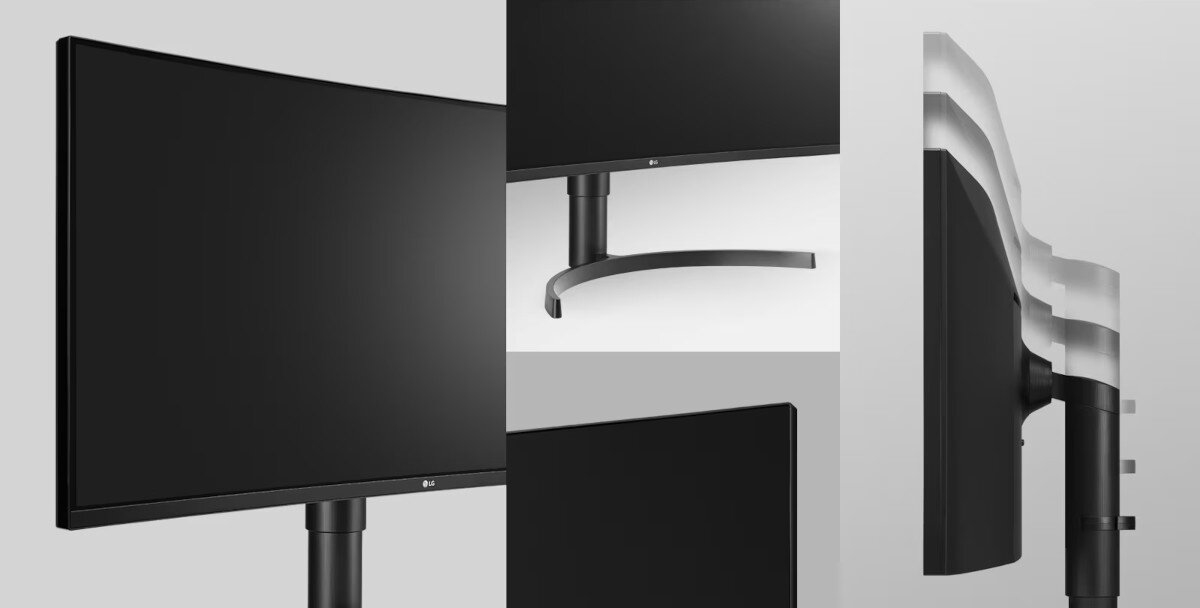Monitor LG UltraWide 35WN75CP-B podstawka wysokość nachylenie dostosowanie