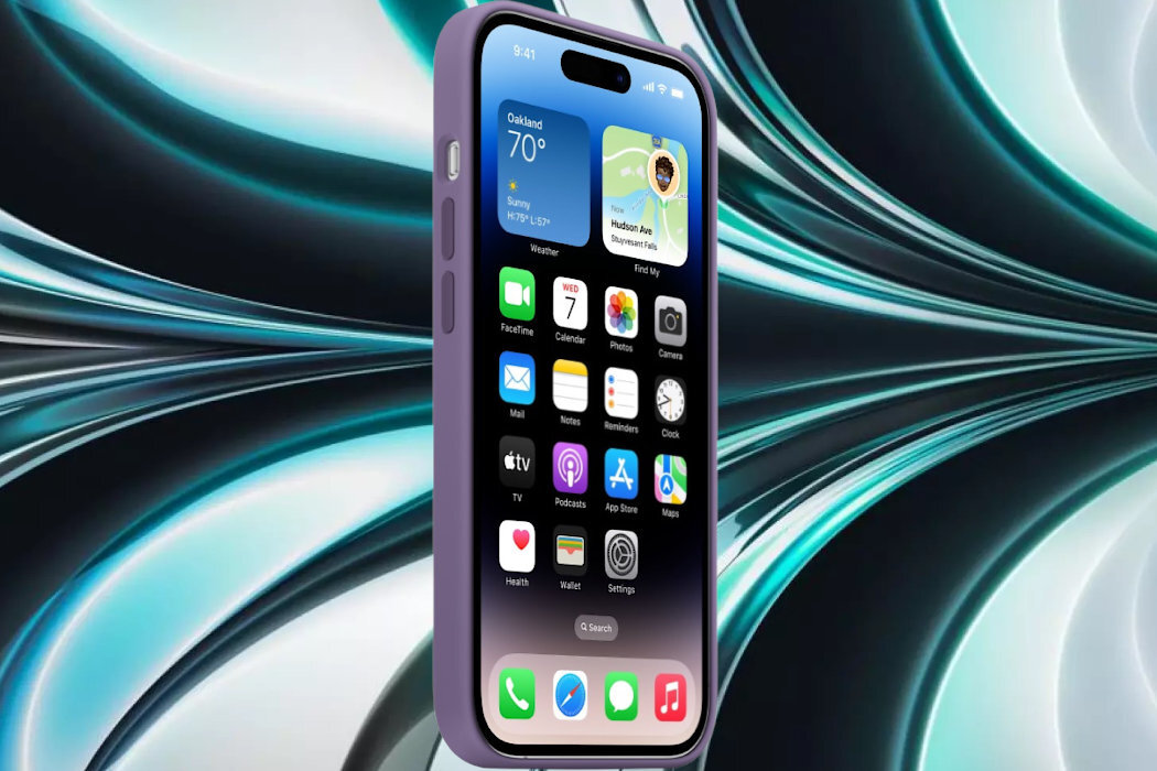 Etui APPLE Silicone Case MagSafe do iPhone 14 Pro Max Fiolet Irysa gładki miękki wyściółka mikrofibra styl