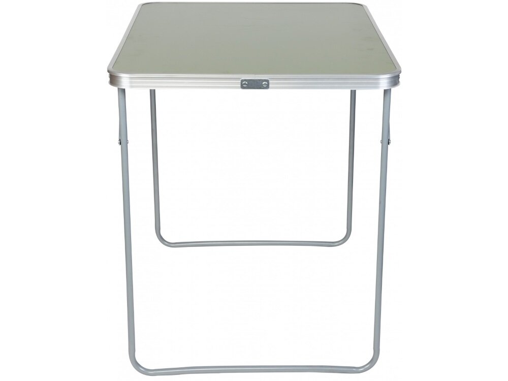 Stolik turystyczny ENERO CAMP 1047348 waga 3 kg stabilny wytrzymaly stelaz stalowo-aluminiowy blat z plyty MDF o grubosci 5 mm udzwig do 30 kg