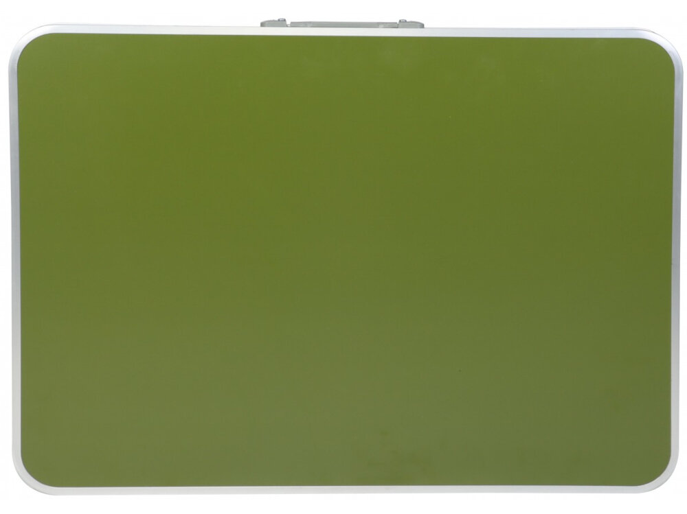 Stolik turystyczny ENERO CAMP 1047348 skladany wymiary po zlozeniu 80 x 60 x 5 cm blokada walizka z uchwytem