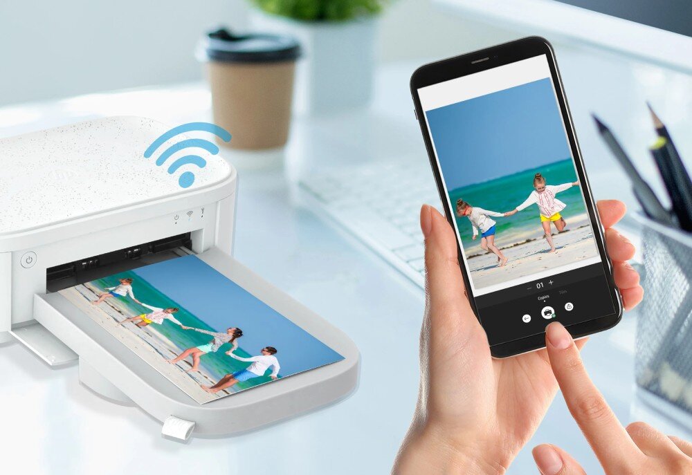 Drukarka HP Sprocket Studio Plus Wi-Fi, Bluetooth Biały aplikacja funkcje efekty