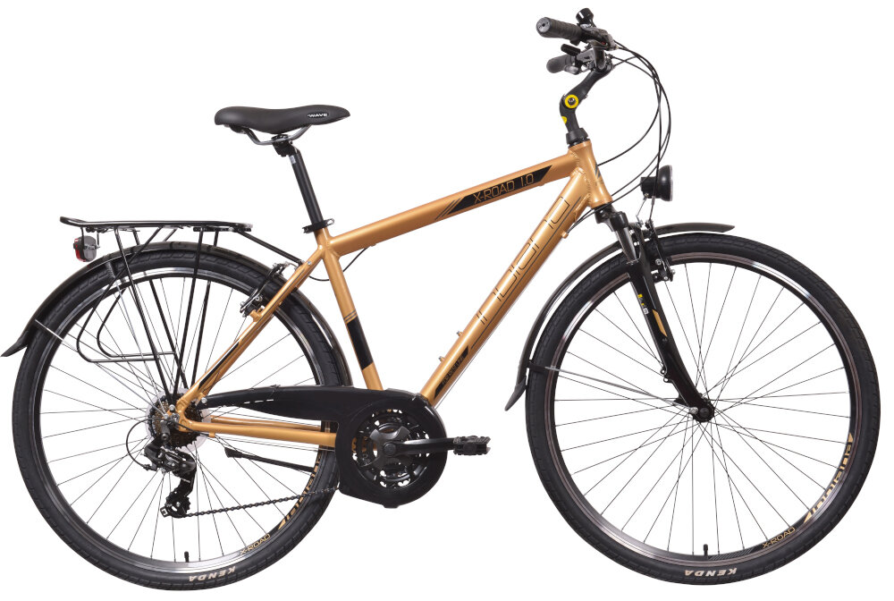 Rower trekkingowy INDIANA X-Road 1.0 M23 28 cali męski Ciemnobrązowy do miasta poza miasto dla kobiet do jazdy po asfalcie po nieutwardzonych drogach trekkingowa geometria