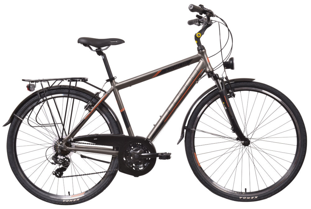 Rower trekkingowy INDIANA X-Road 1.0 M19 28 cali męski Brązowy do miasta poza miasto dla kobiet do jazdy po asfalcie po nieutwardzonych drogach trekkingowa geometria