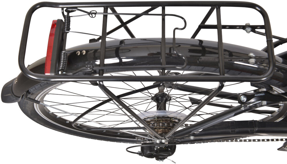 Rower trekkingowy INDIANA X-Road 1.0 M21 28 cali męski Czarny bagażnik linki