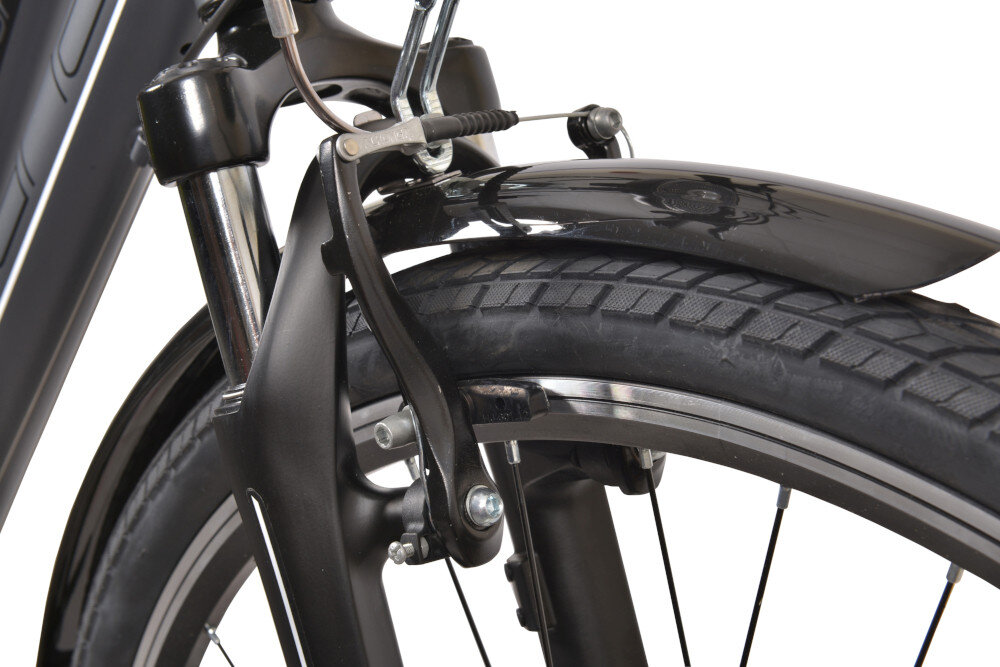 Rower trekkingowy INDIANA X-Road 1.0 D15 28 cali damski Ciemnoszary hamulce V-Brake lekkie duża siła hamowania