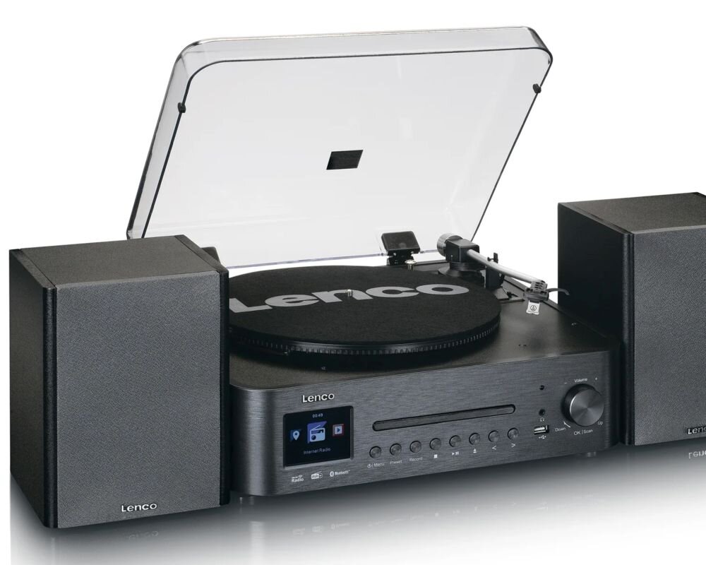 Wieża z gramofonem LENCO MC-460BK idealny design