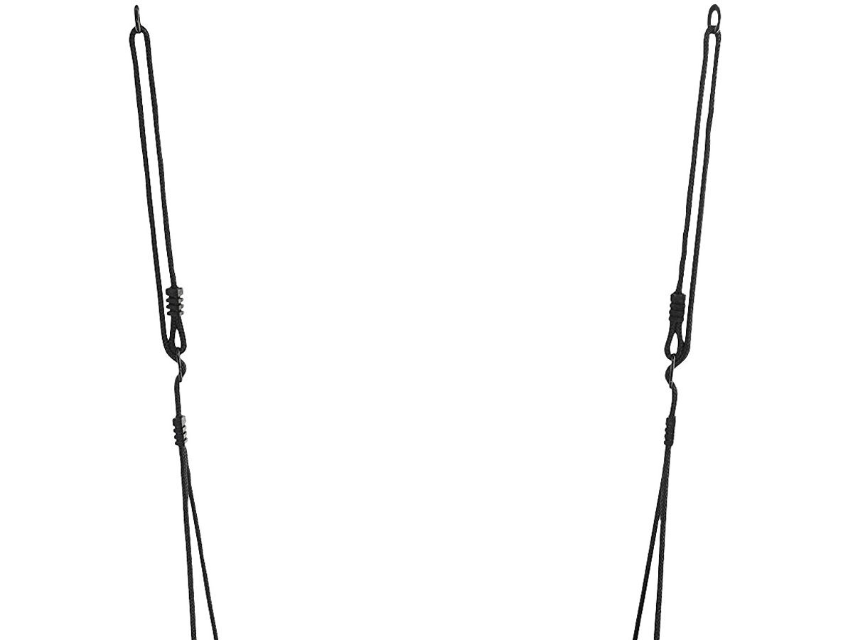 Huśtawka MIRPOL Nest 95 Pomarańczowy, regulacja, wysokość, dopasowanie, montaż, na białym tle linki z systemem regulowania wysokości linek