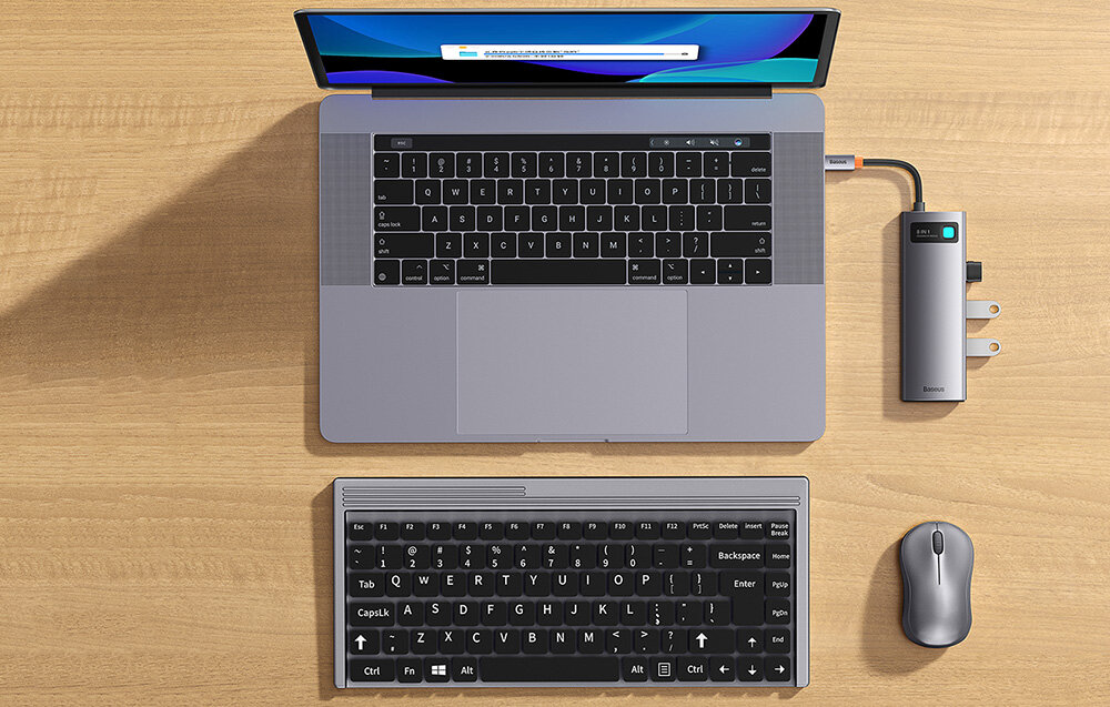 Stacja dokująca BASEUS StarJoy wygoda korzystanie możliwości laptop przesył pliki port HDMI transmisja dane szybkie ładowanie przydatny na co dzień dopsowanie
