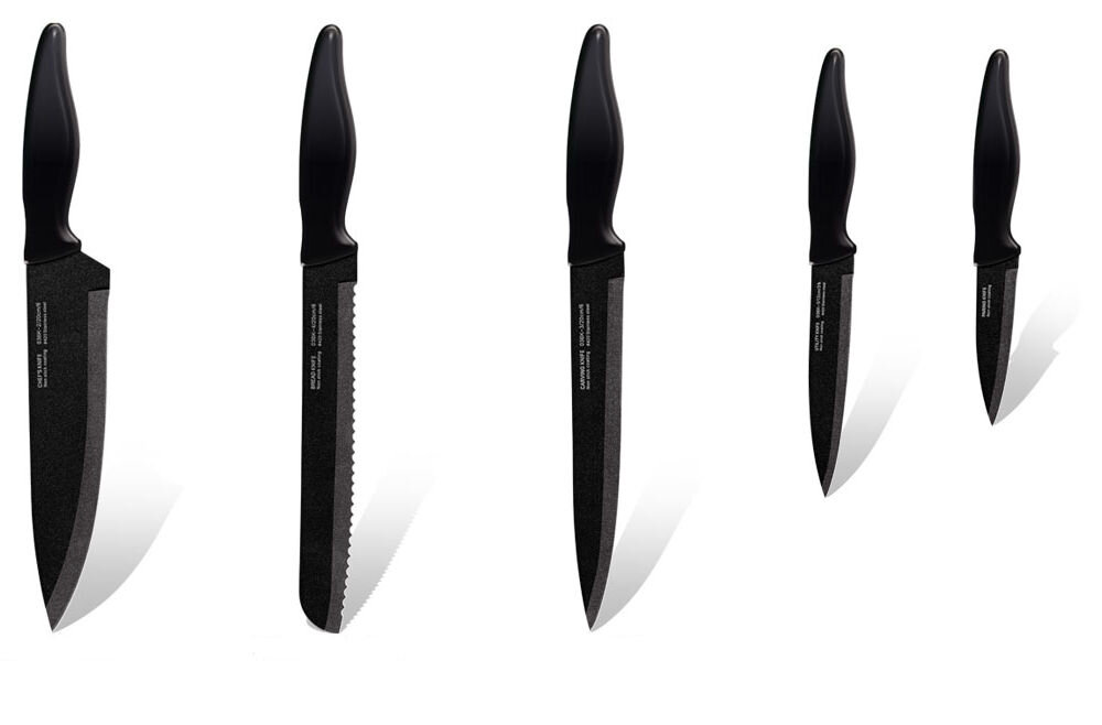 Zestaw noży w bloku bambusowym Smile SNS-5 6-elementowy