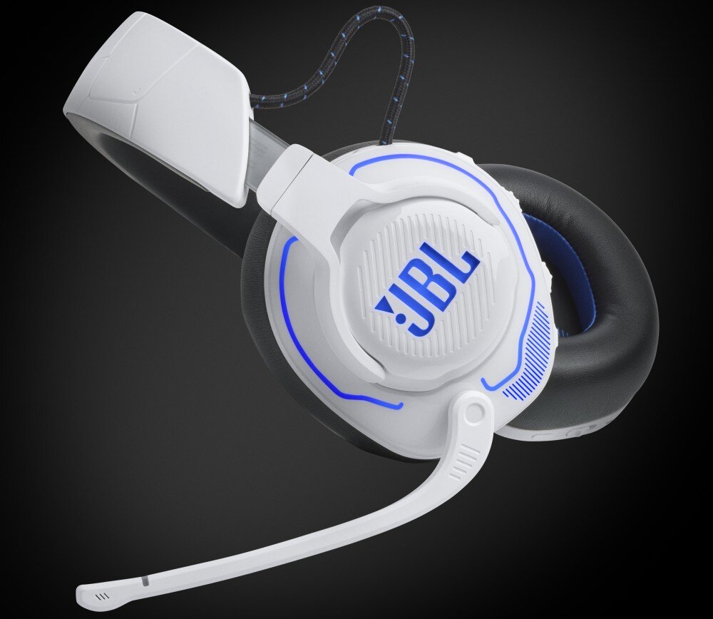 Słuchawki JBL Quantum 910P wygoda styl redukcja hałas otoczenie dźwięk łączność pałąk mikrofon dopasowanie regulacja głośność akumulator