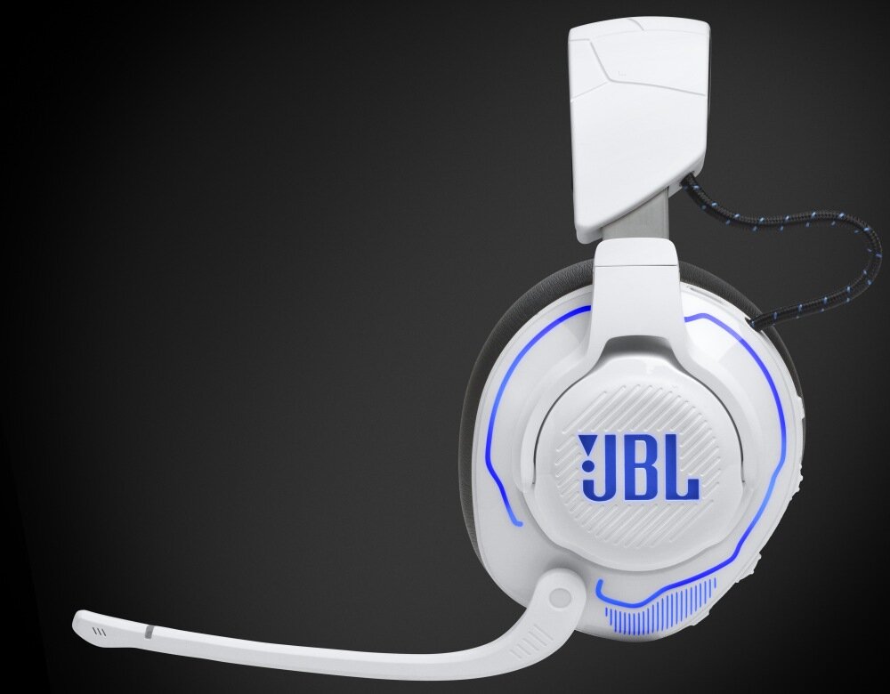 Słuchawki JBL Quantum 910P wygoda styl redukcja hałas otoczenie dźwięk łączność pałąk mikrofon dopasowanie regulacja głośność akumulator