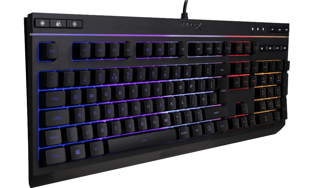Klawiatura HYPERX Alloy Core RGB wyposażenie tryb klawisze zabawa pamięć regulacja dynamika podświetlenie trwałość