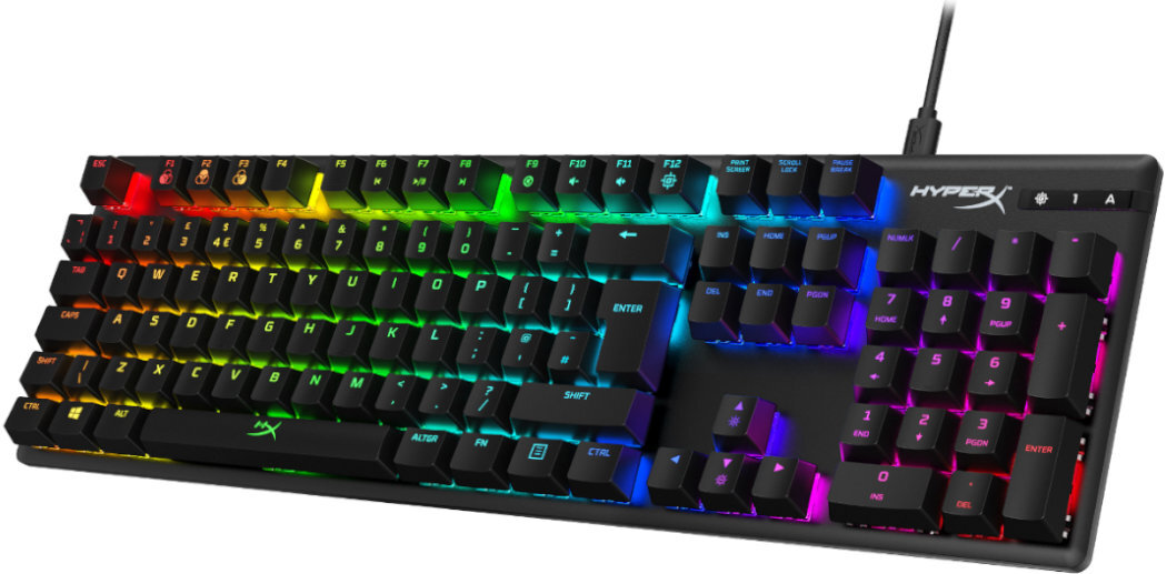 Klawiatura HYPERX Alloy Origins Aqua wyposażenie tryb klawisze zabawa pamięć regulacja dynamika podświetlenie trwałość