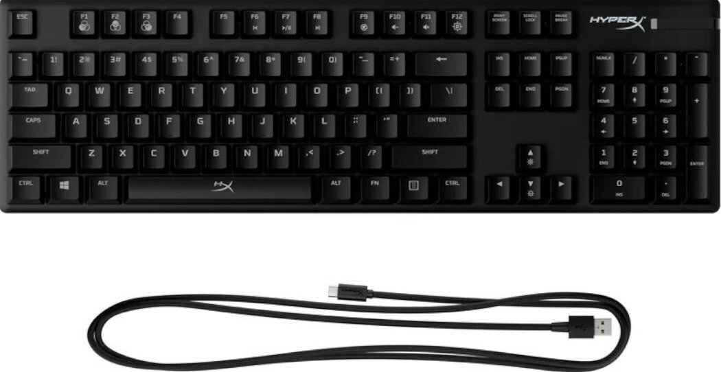 Klawiatura HYPERX Alloy Origins Red wyposażenie tryb klawisze zabawa pamięć regulacja dynamika podświetlenie trwałość
