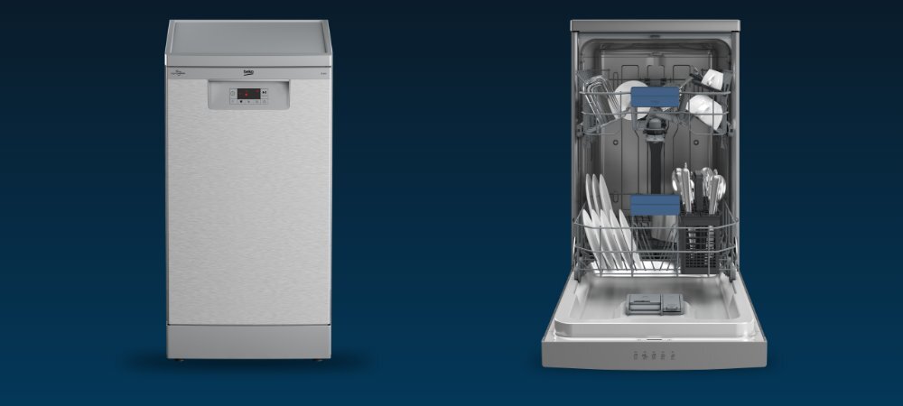 ZMYWARKA BEKO BDFS15020X 5 programów dopasowanie cyklu zużycie 9 5 l wody praktyczny koszyk na sztućce wygodne rozmieszczenie dokładne mycie łatwe rozładowanie stal nierdzewna higiena trwałość łatwe czyszczenie modułowe kosze regulowane elementy składane drabinki swobodne układanie naczyń komfort użytkowania optymalne wykorzystanie przestrzeni