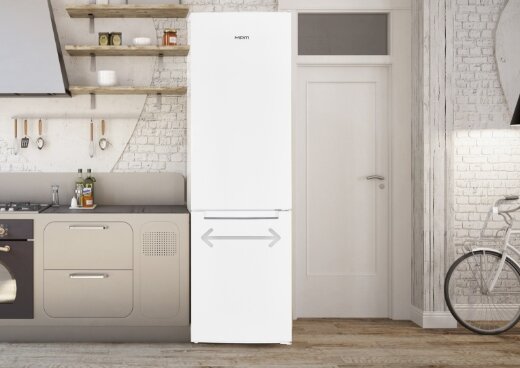 Lodówka MPM-286-KB-34/E w zabudowie kuchennej.